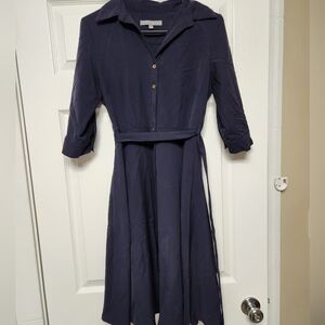 Elegant Navy Blue Women's Dress